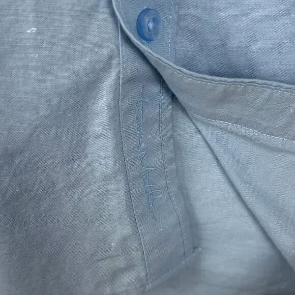 Travis Mathew Studebaker Button Down Size Large Blue Regular Fit Work Casual NEW - Picture 6 of 13